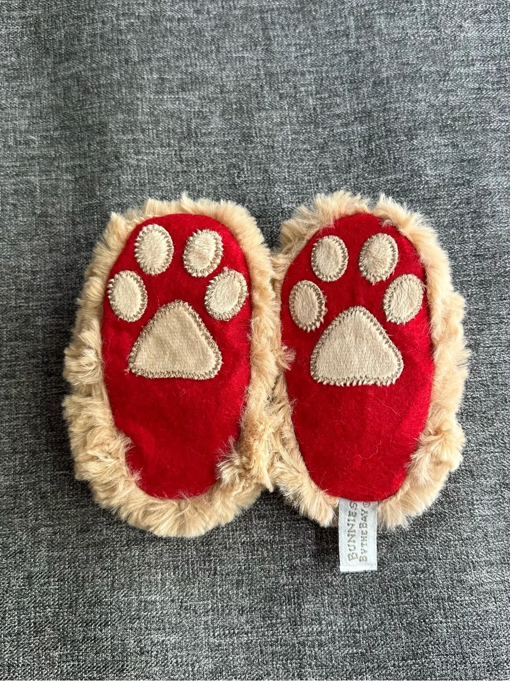 NWT Bunnies By The Bay Sweet Feet Bao Bao Bear Slippers 2011 Baby 6-12M